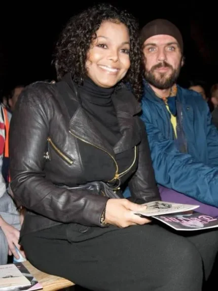 Janet Jackson London Fashion Week Leather Jacket