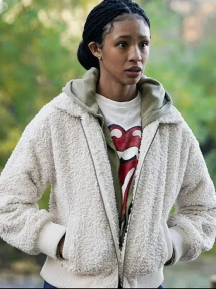 Harper Big Sky TV Series Shearling White Jacket