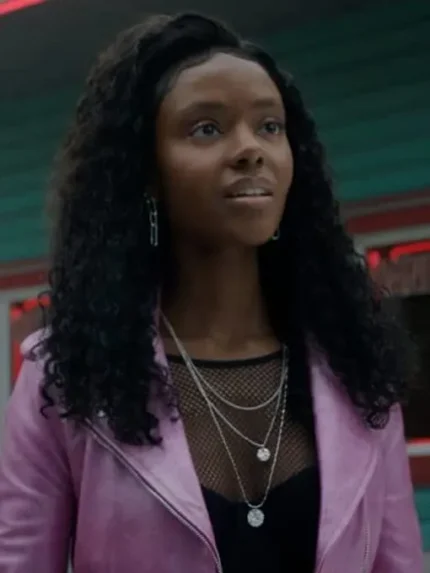 Ashleigh Murray Riverdale Josie McCoy Pink Leather Jacket