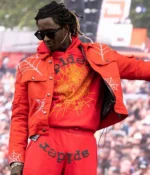 Young Thug Spider Red Denim Jacket