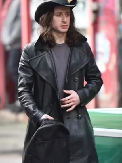 Rory Culkin 5lbs of Pressure Movie 2024 Mike Black Leather Coat