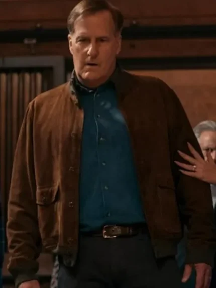 Charlie Croker A Man In Full 2024 Jeff Daniels Brown Bomber Jacket