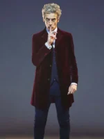 Peter Capaldi Doctor Who Maroon Velvet Coat